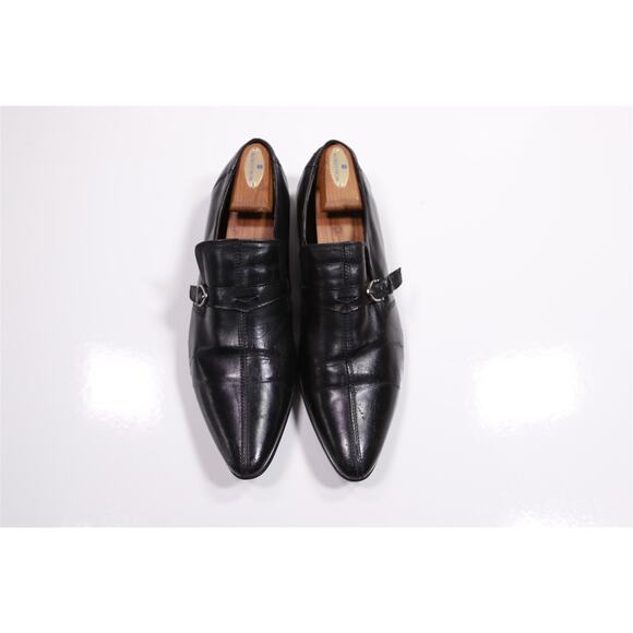 JM Weston Black Leather Point Toe Buckle Dress Shoes Eu 45 - US 12 - Picture 4 of 11